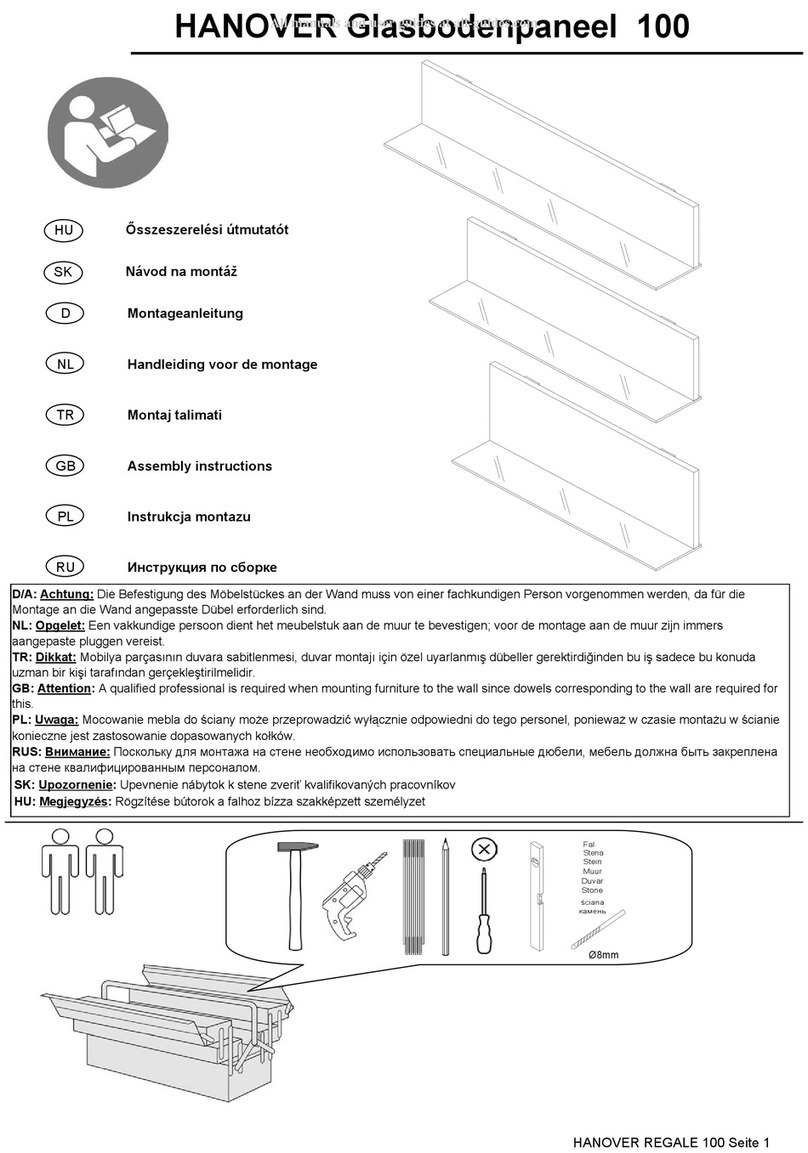 Hanover Glasbodenpaneel 100 Assembly instructions Hanover Glasbodenpaneel 100 Assembly instructions