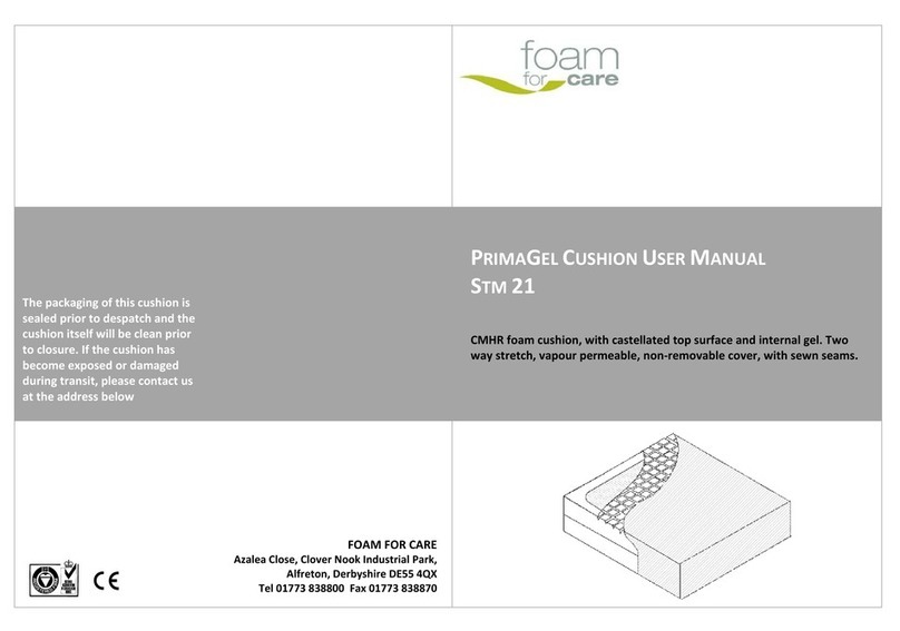 FOAM FOR CARE PRIMAGEL CUSHION STM 21 user manual FOAM FOR CARE PRIMAGEL CUSHION STM 21 user manual