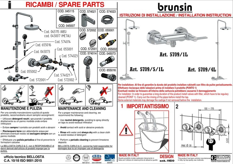 brunsin 5709/1L Installation instruction brunsin 5709/1L Installation instruction