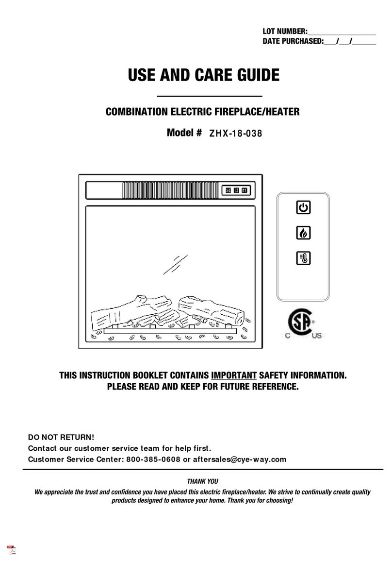 cye-way ZHX-18-038 Use and care guide