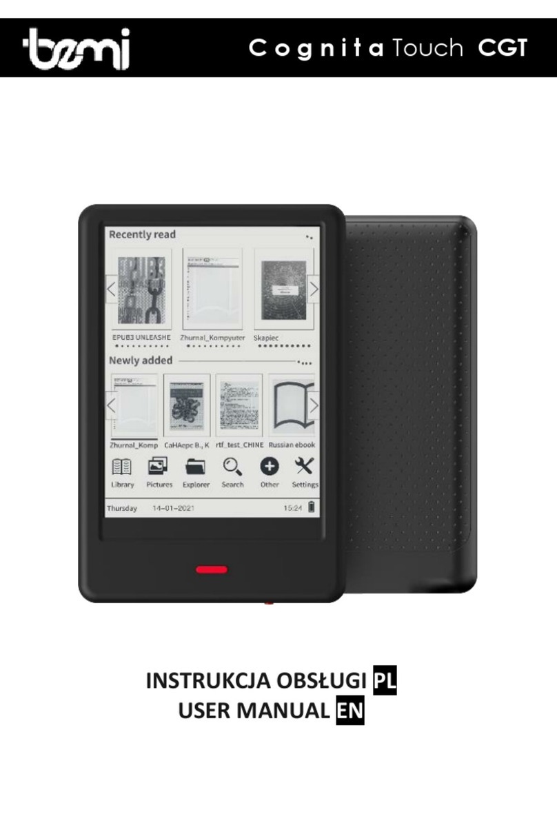 bemi Cognita CGT User manual