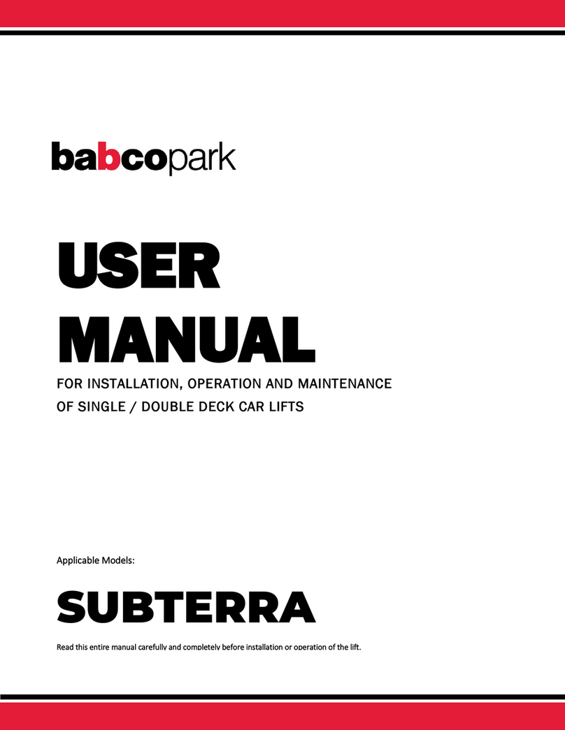babcopark SUBTERRA user manual