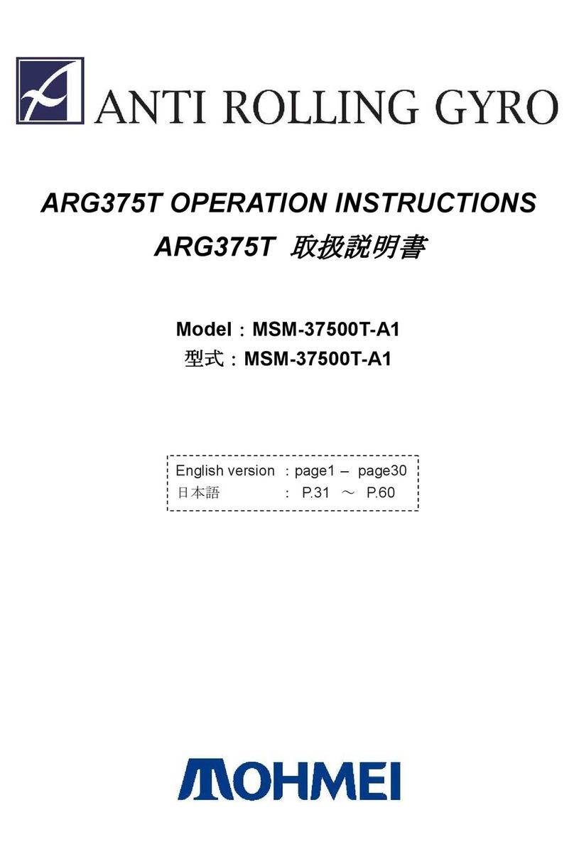 TOHMEI ANTI ROLLING GYRO ARG375T Operation instructions