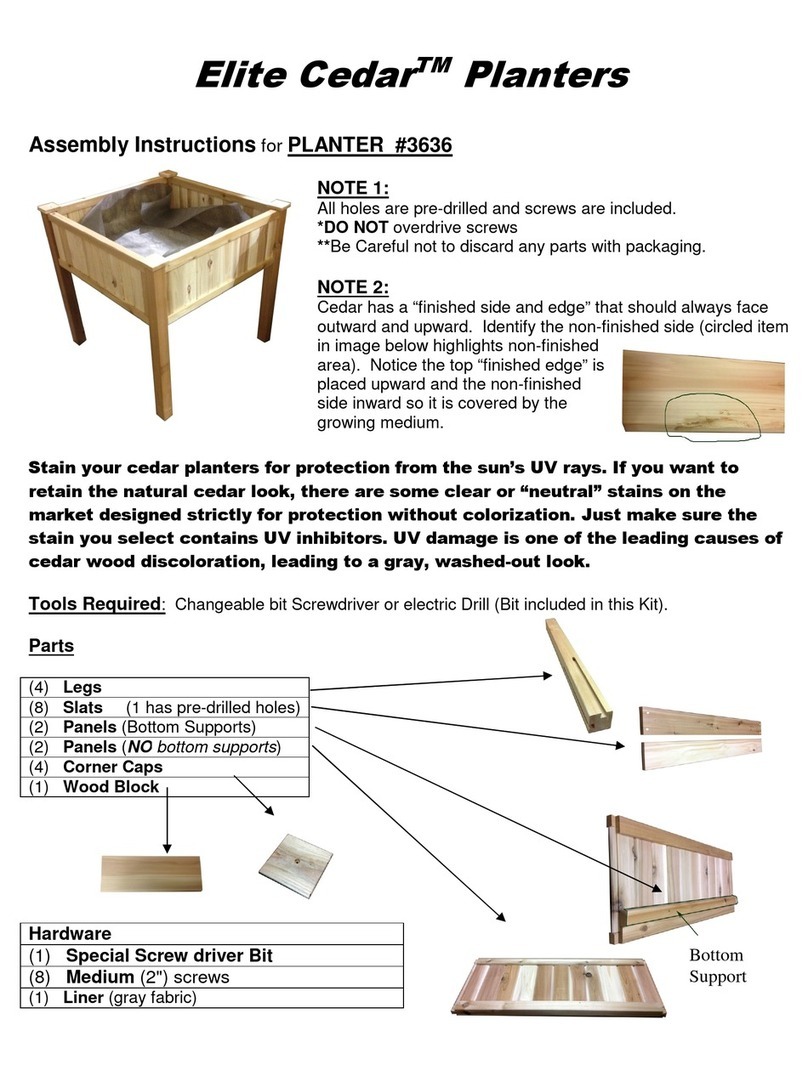 PHARMTEC Elite Cedar PLANTER 3636 Assembly instructions