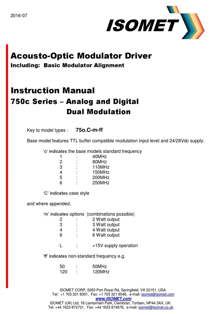 ISOMET 750c Series User manual