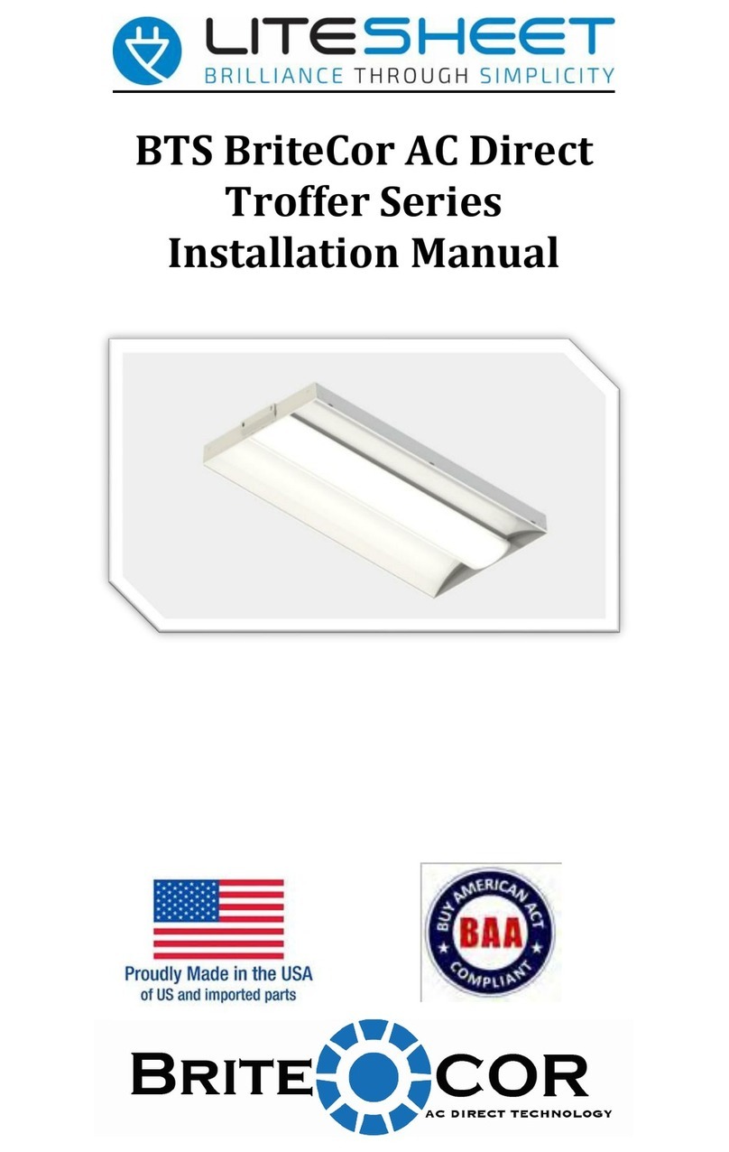 LITESHEET BriteCor AC BTS Series installation manual LITESHEET BriteCor AC BTS Series installation manual