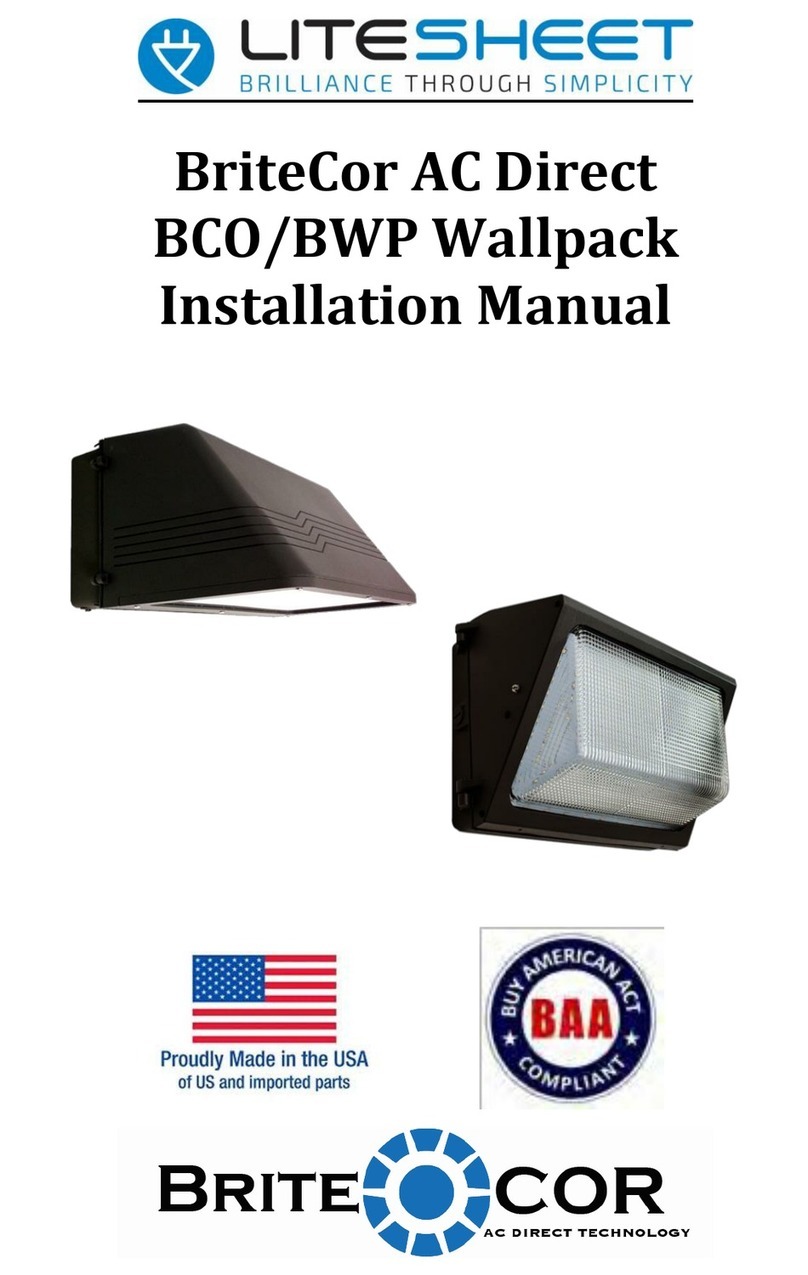 LITESHEET BriteCor AC Direct BCO installation manual