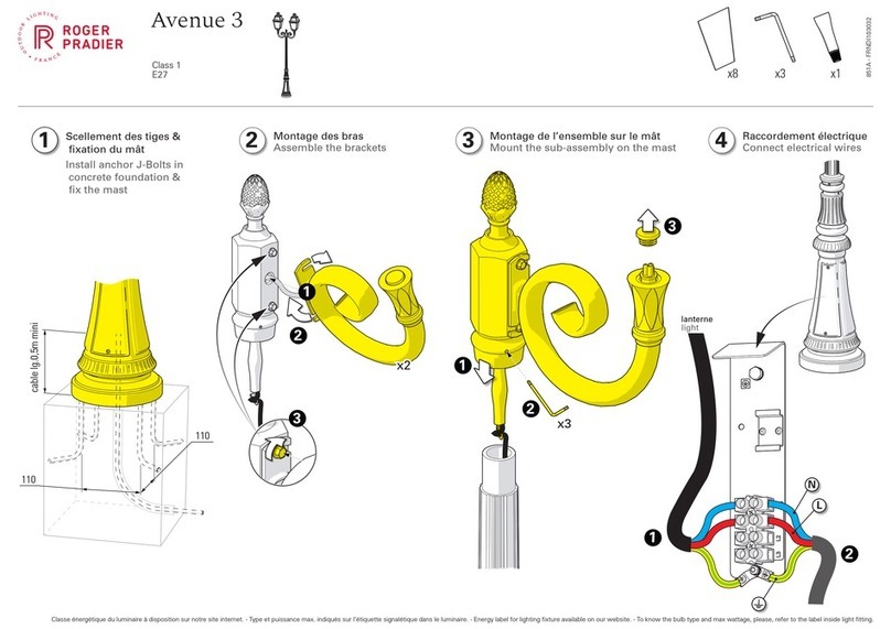 Roger Pradier Avenue 3 Assembly instructions