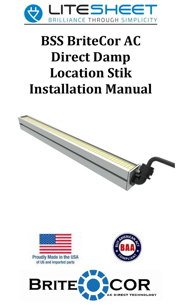 LITESHEET BriteCor AC Direct BSS installation manual