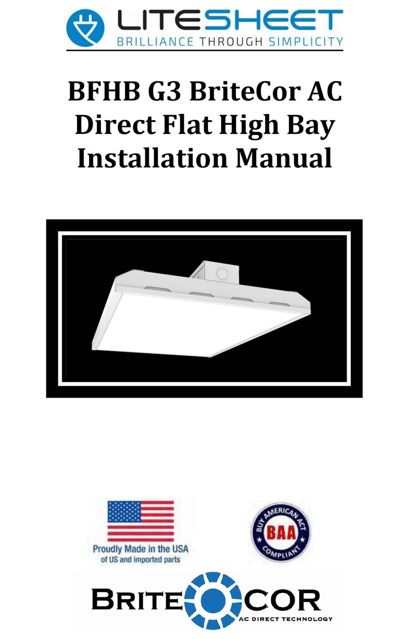 LITESHEET BriteCor AC Direct BFHB G3 installation manual
