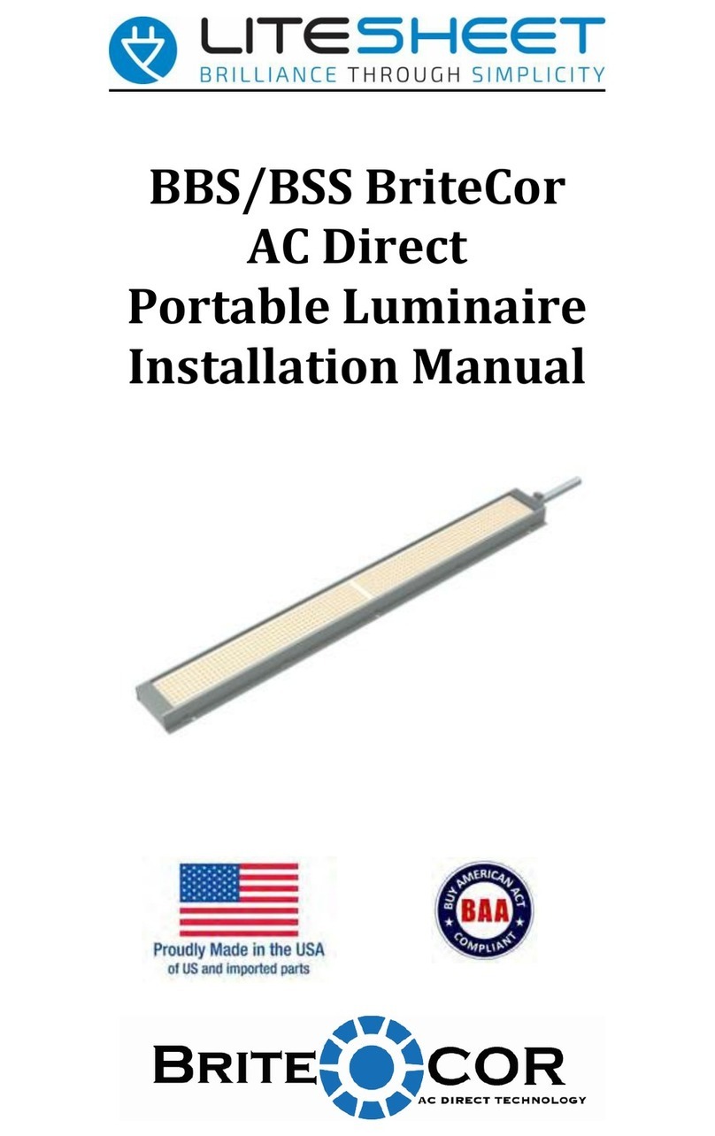 LITESHEET BriteCor AC Direct BBS User manual
