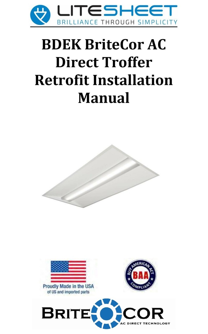 LITESHEET BriteCor AC BDEK installation manual