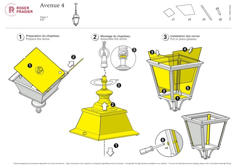 Roger Pradier Avenue 4 Assembly instructions Roger Pradier Avenue 4 Assembly instructions