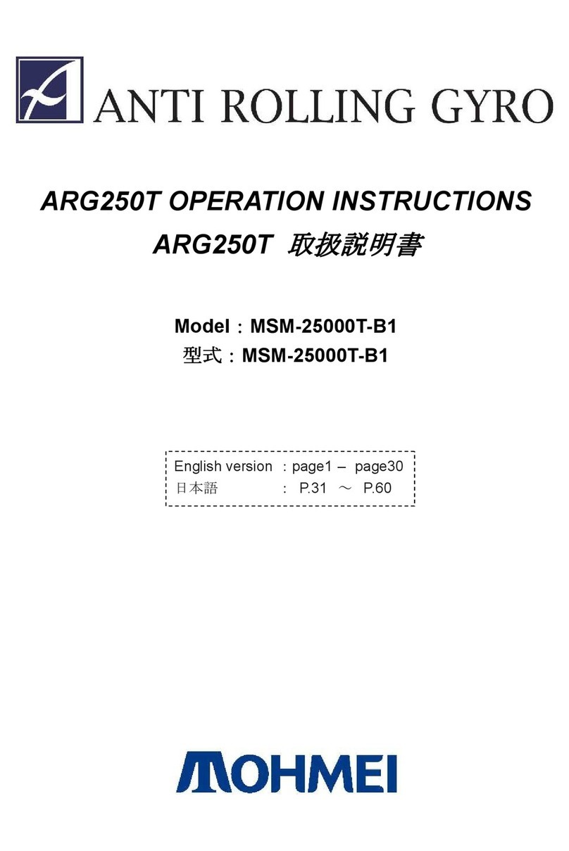 TOHMEI ANTI ROLLING GYRO ARG250T Operation instructions
