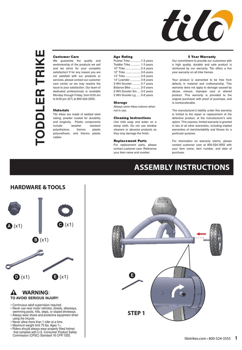 Tilo TODDLER TRIKE User manual