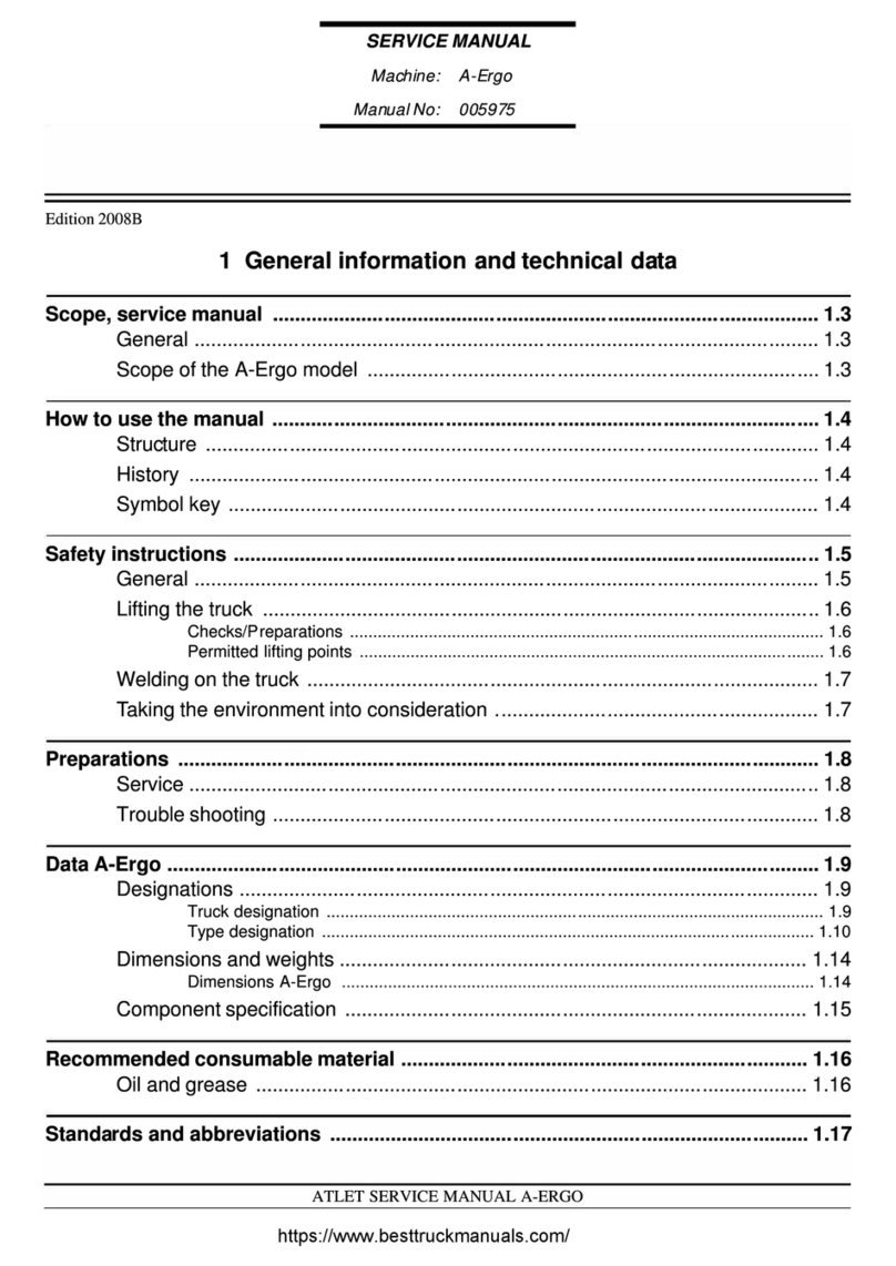 ATLET A-Ergo Service manual