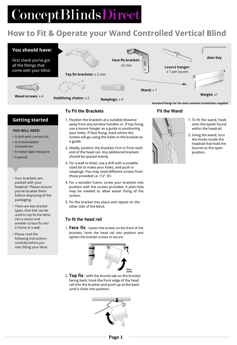 ConceptBlindsDirect Aquarius User manual