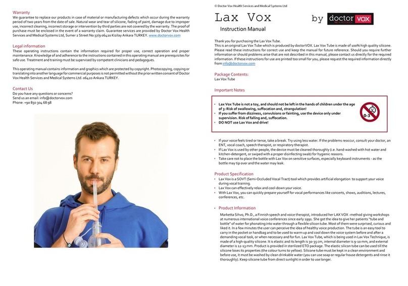 Doctor Vox Lax Vox instruction manual