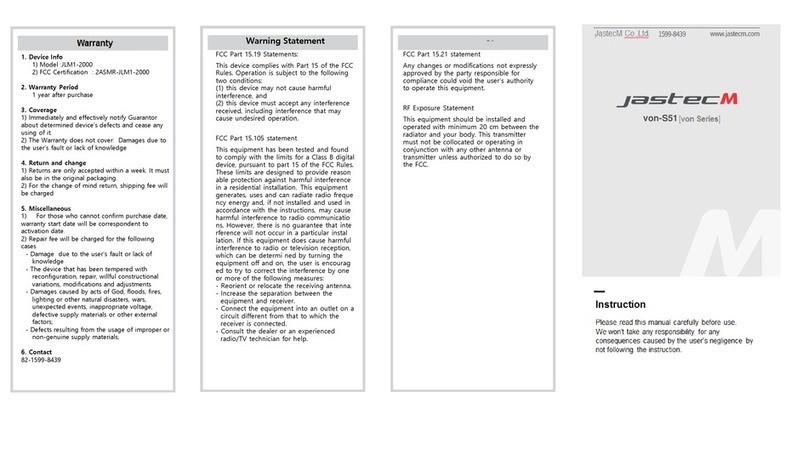 JastecM JLM1-2000 User manual