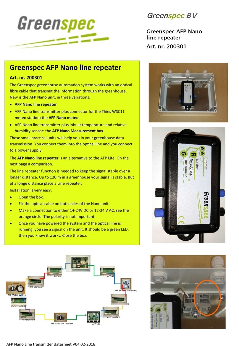 Greenspec AFP Nano Series quick start guide