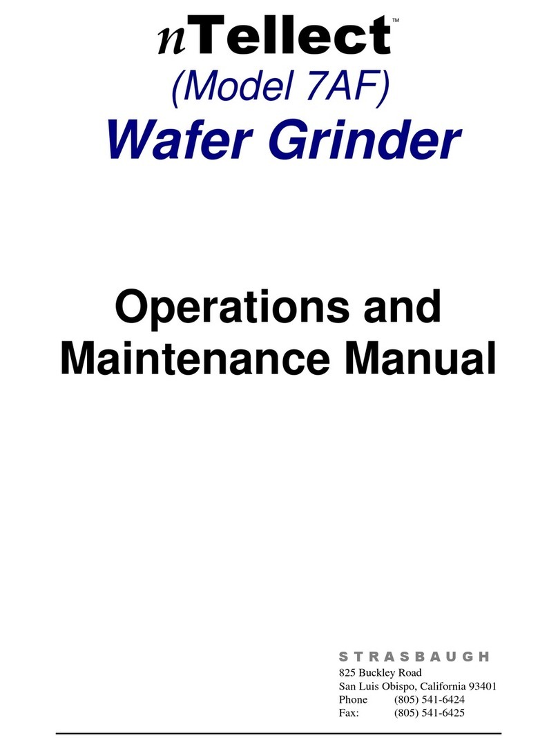 Strasbaugh nTellect 7AF Operation and maintenance manual