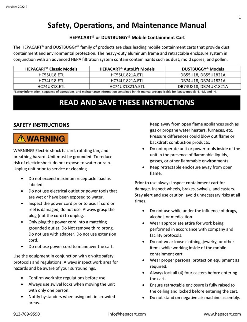 HEPACART Classic HC55U18.ETL User manual