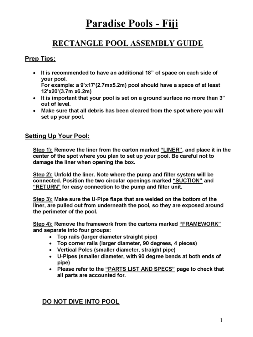 Paradise Pools Fiji Assembly guide