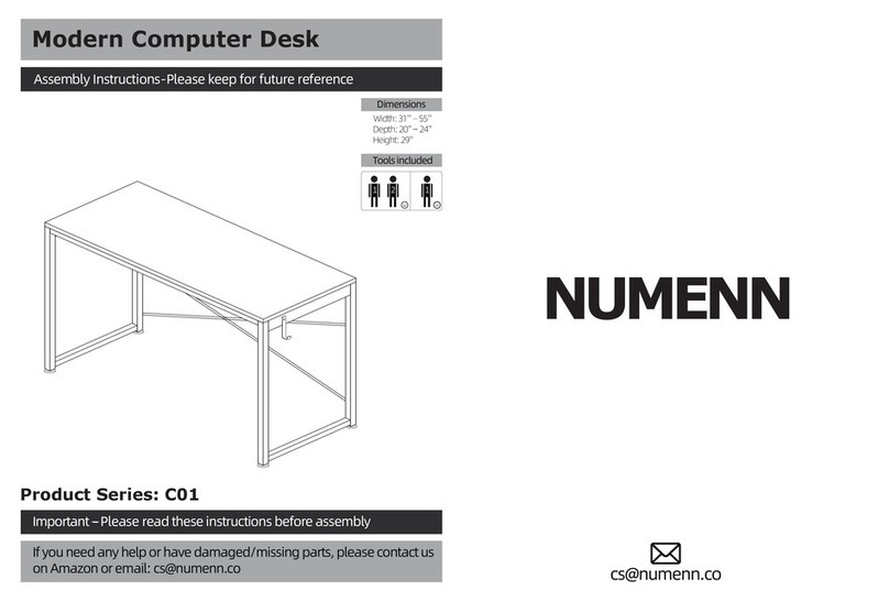 NUMENN Modern Computer Desk C01 Assembly instructions NUMENN Modern Computer Desk C01 Assembly instructions