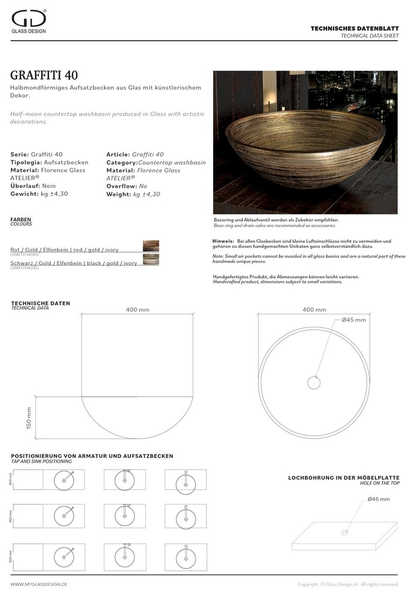 Glass Design GRAFFITI 40 Technical data sheet Glass Design GRAFFITI 40 Technical data sheet