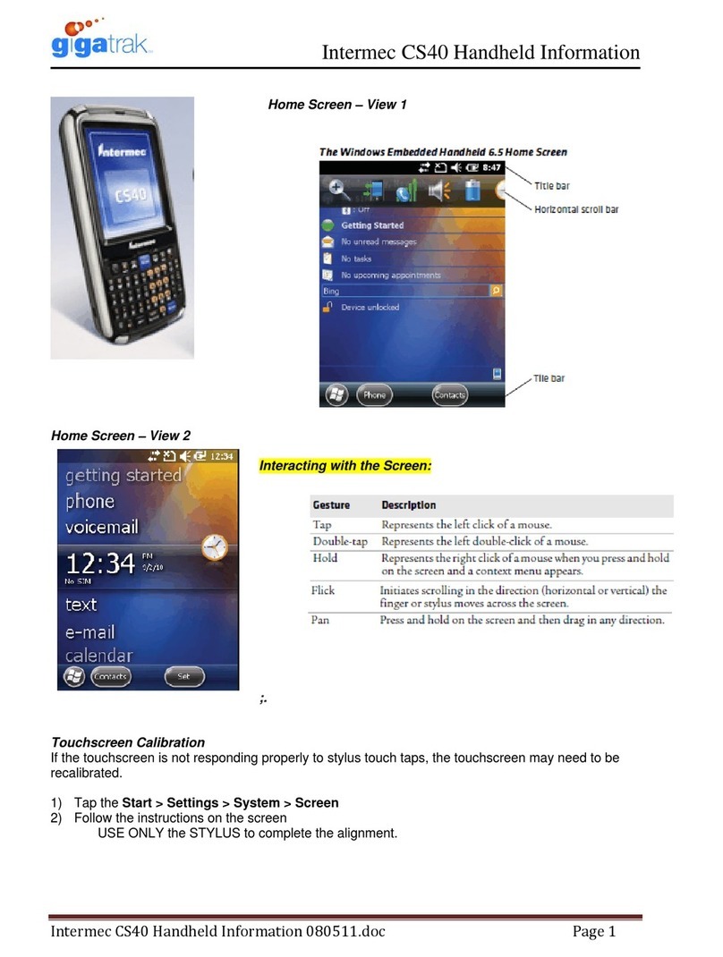 gigatrak Intermec CS40 manual