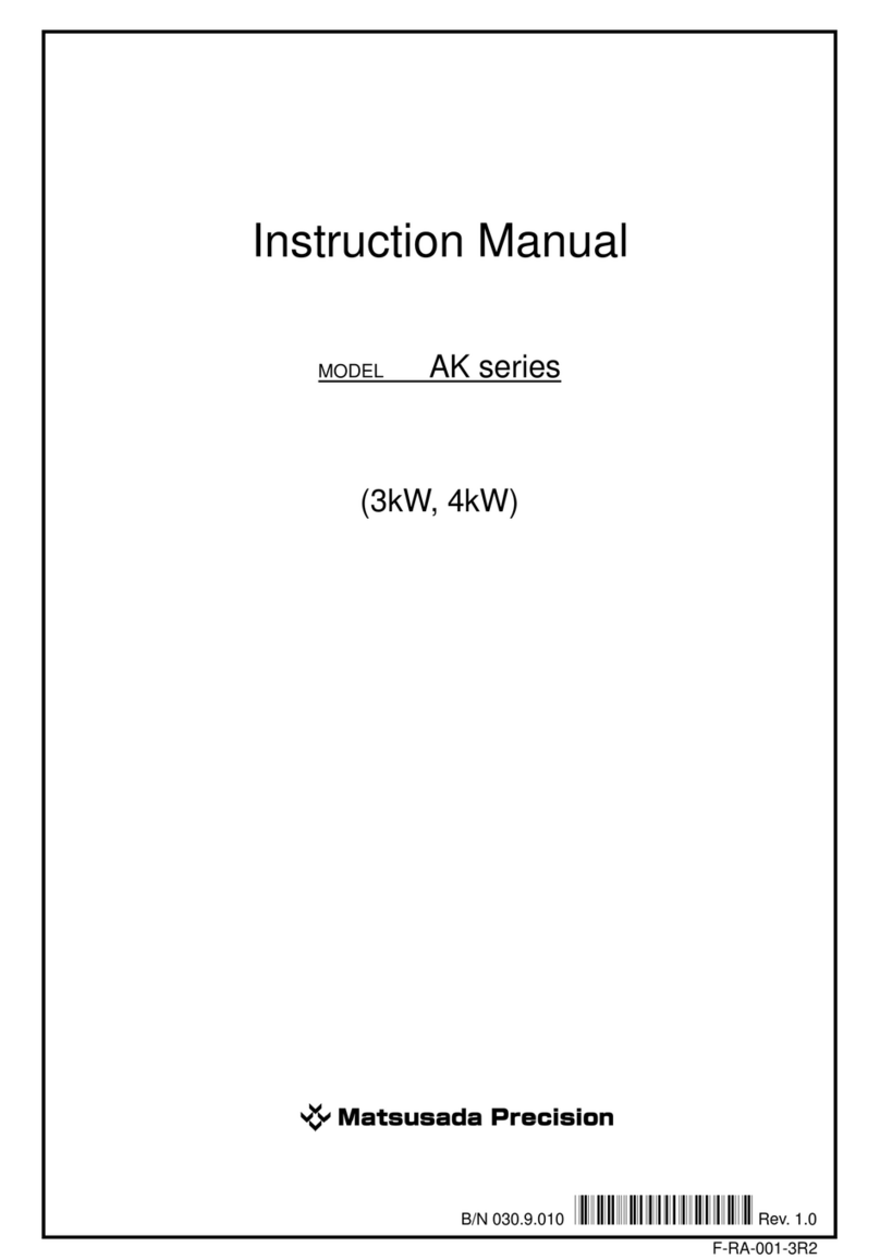 Matsusada Precision AK Series instruction manual