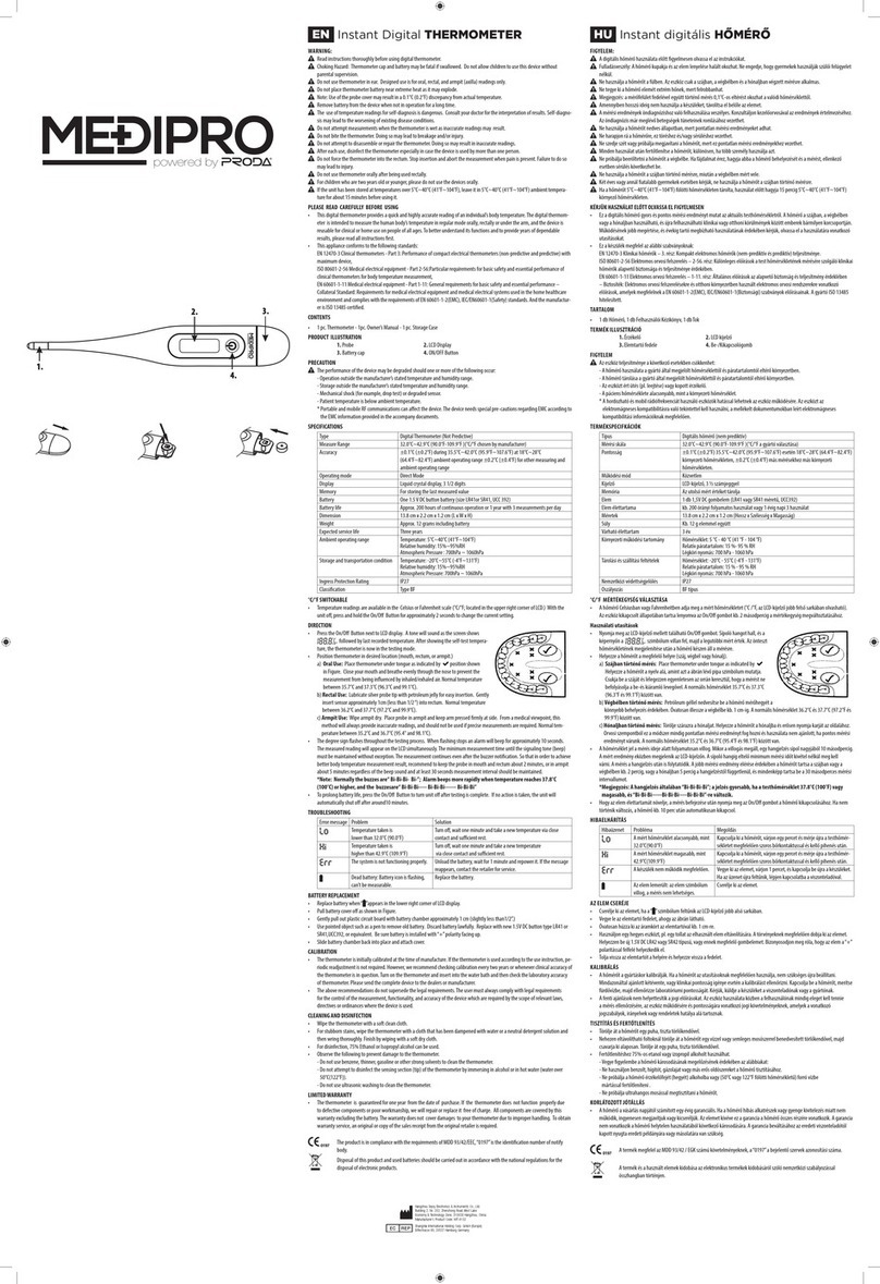 PRODA Medipro MP-TH manual