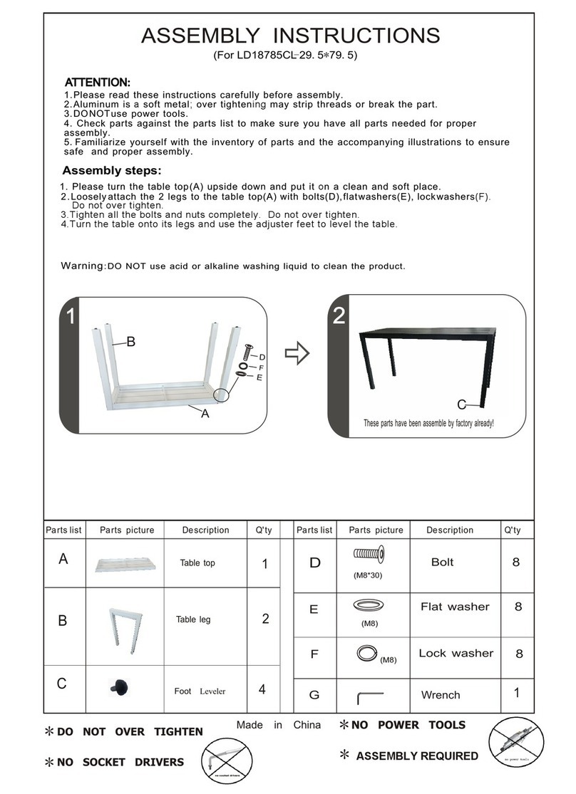 iPatio LD18785CL Assembly instructions
