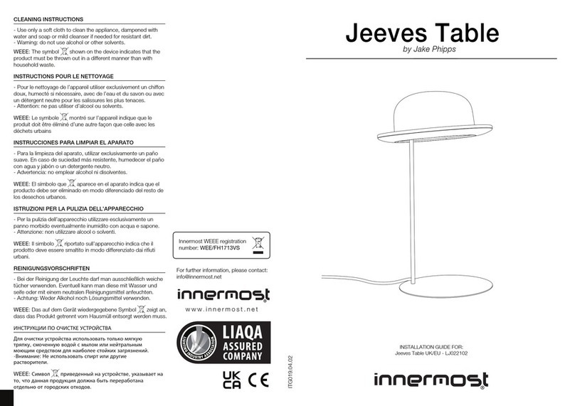 innermost Jeeves Table installation guide