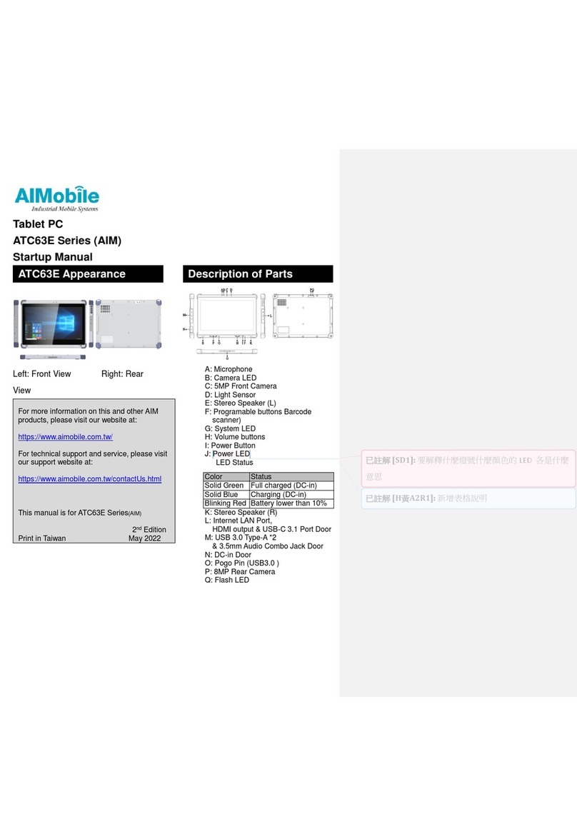 AIMobile ATC63E Series Startup manual