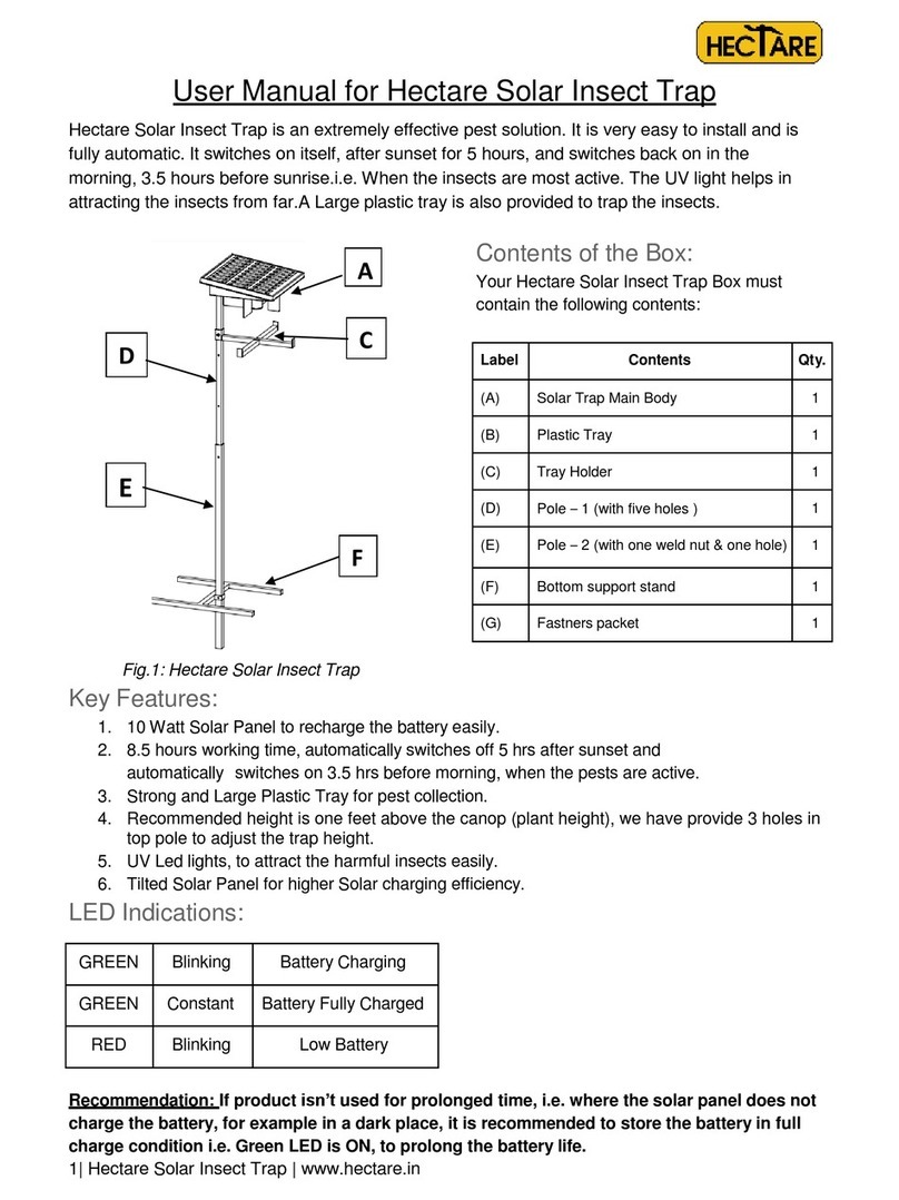 Hectare Solar Insect Trap user manual