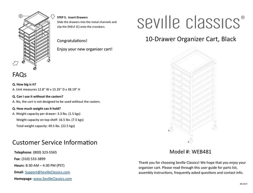 Seville Classics WEB481 quick start guide