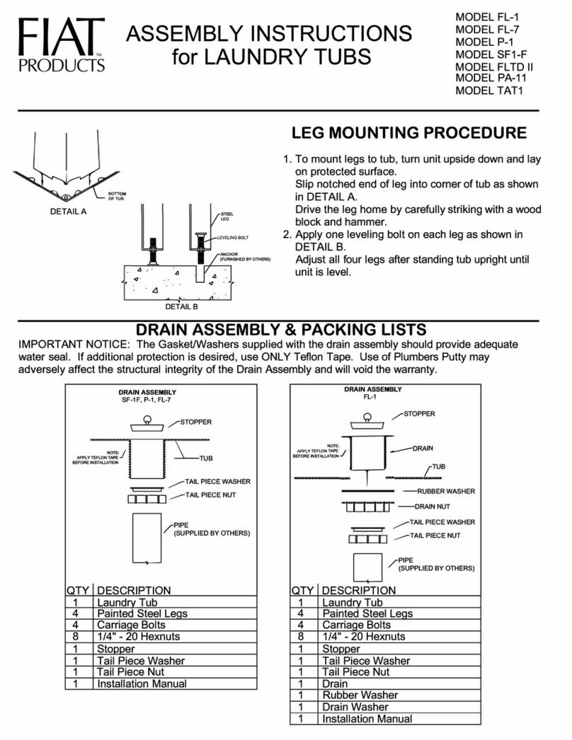FIAT PRODUCTS FL-1 Assembly instructions FIAT PRODUCTS FL-1 Assembly instructions