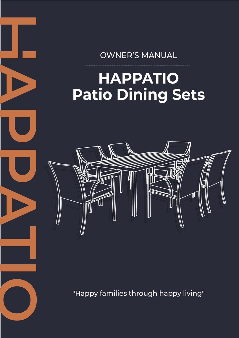HAPPATIO Patio Dining Sets owner's manual