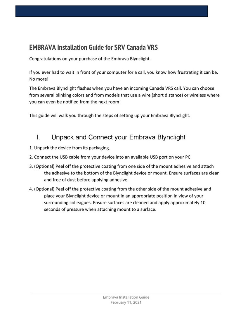 embrava Blynclight installation guide