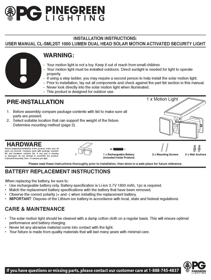 Pinegreen Lighting CL-SML2ST installation instructions