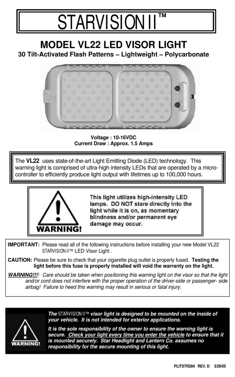 Star Warning Systems STARVISION II VL22 quick start guide