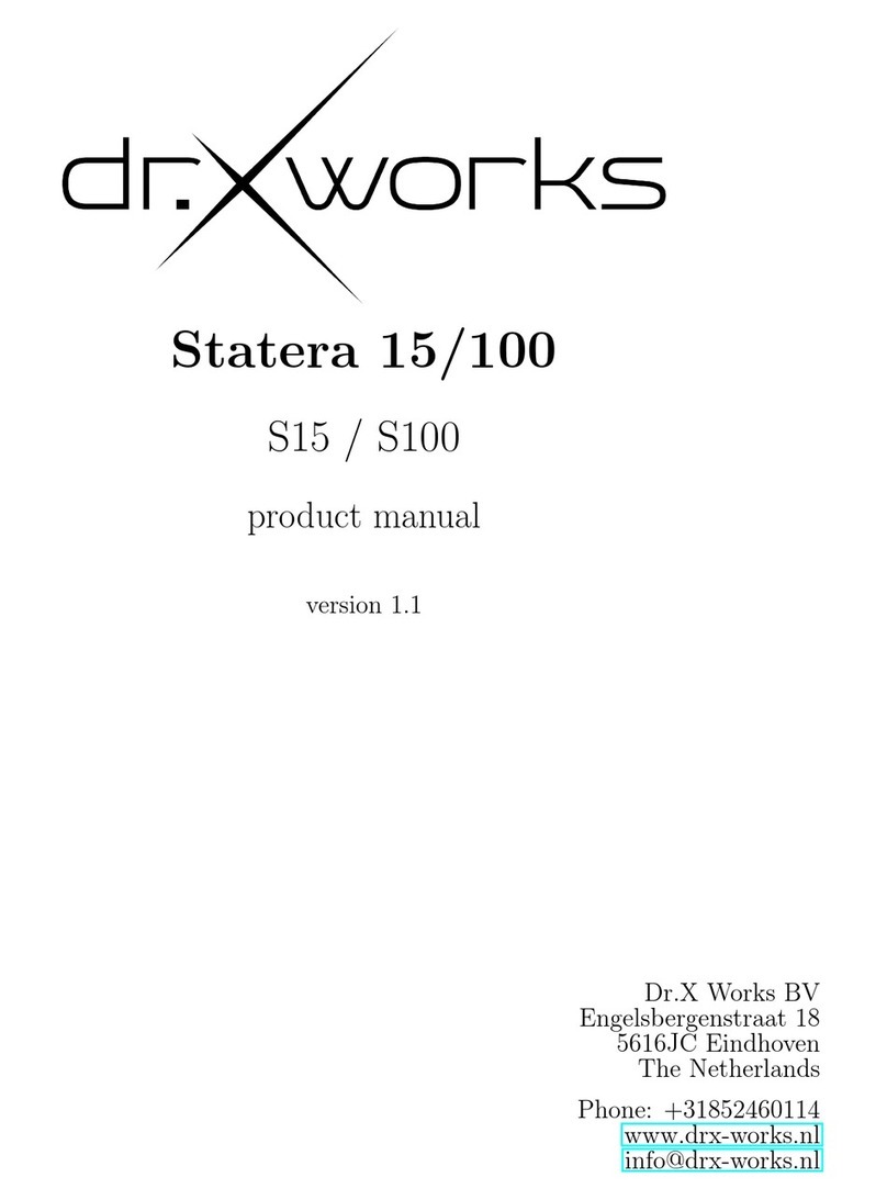 Dr.X Works Statera 15/100 product manual Dr.X Works Statera 15/100 product manual