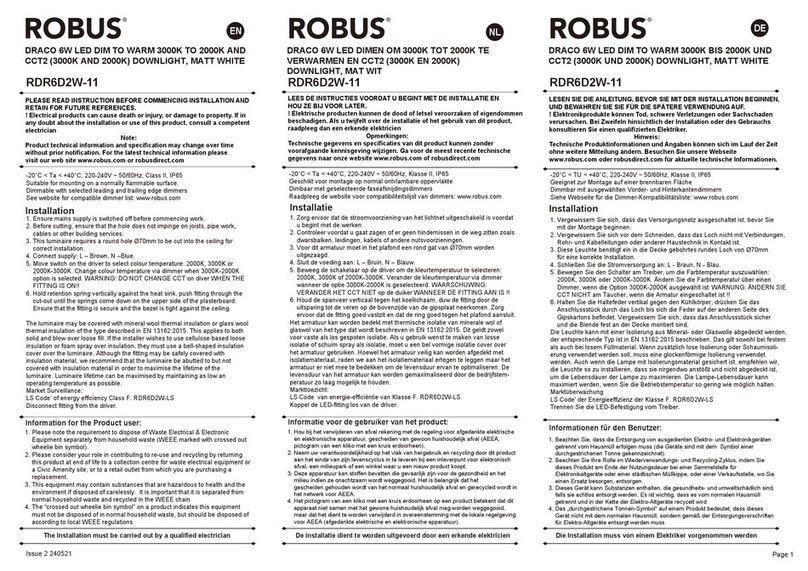 Robus DRACO RDR6D2W-11 quick start guide