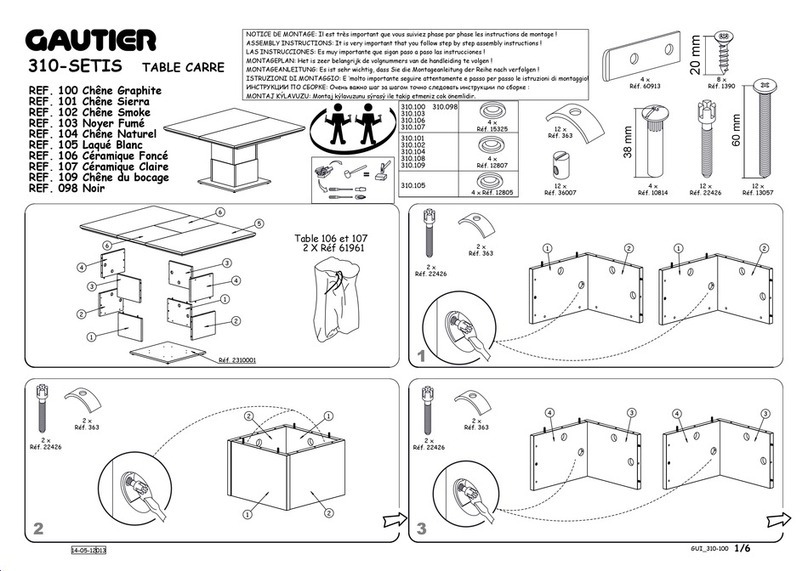 Gautier 310.100 Assembly instructions