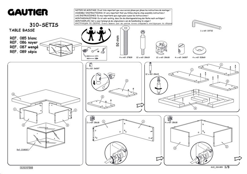 Gautier 310.085 Assembly instructions