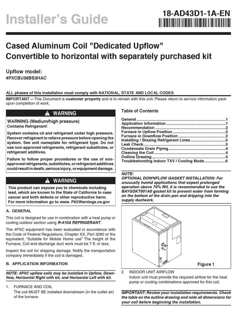 Trane 4PXCBU36BS3HAC Assembly instructions