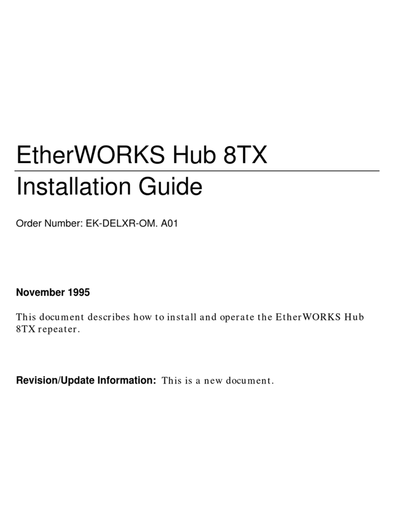 DEC EtherWORKS Hub 8TX installation guide