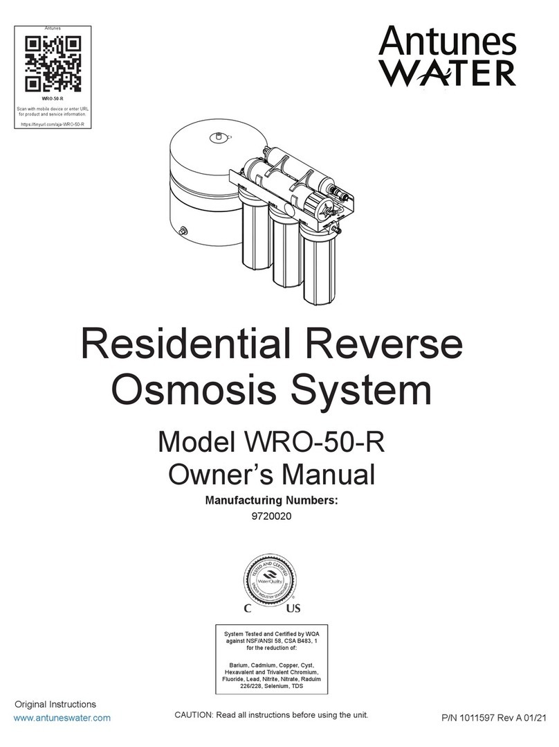Antunes WATER WRO-50-R owner's manual