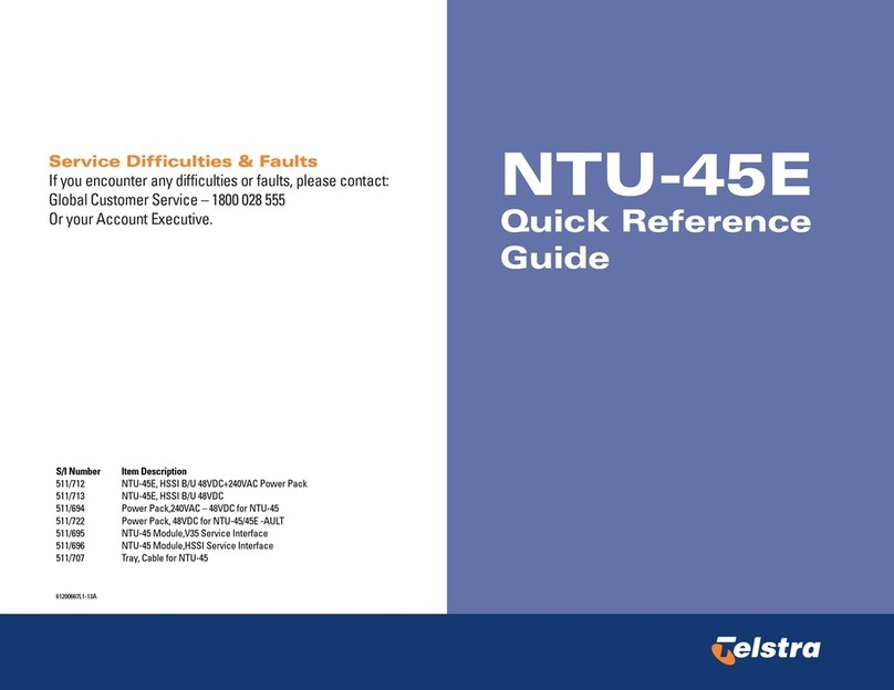 Telstra NTU-45E Quick reference guide